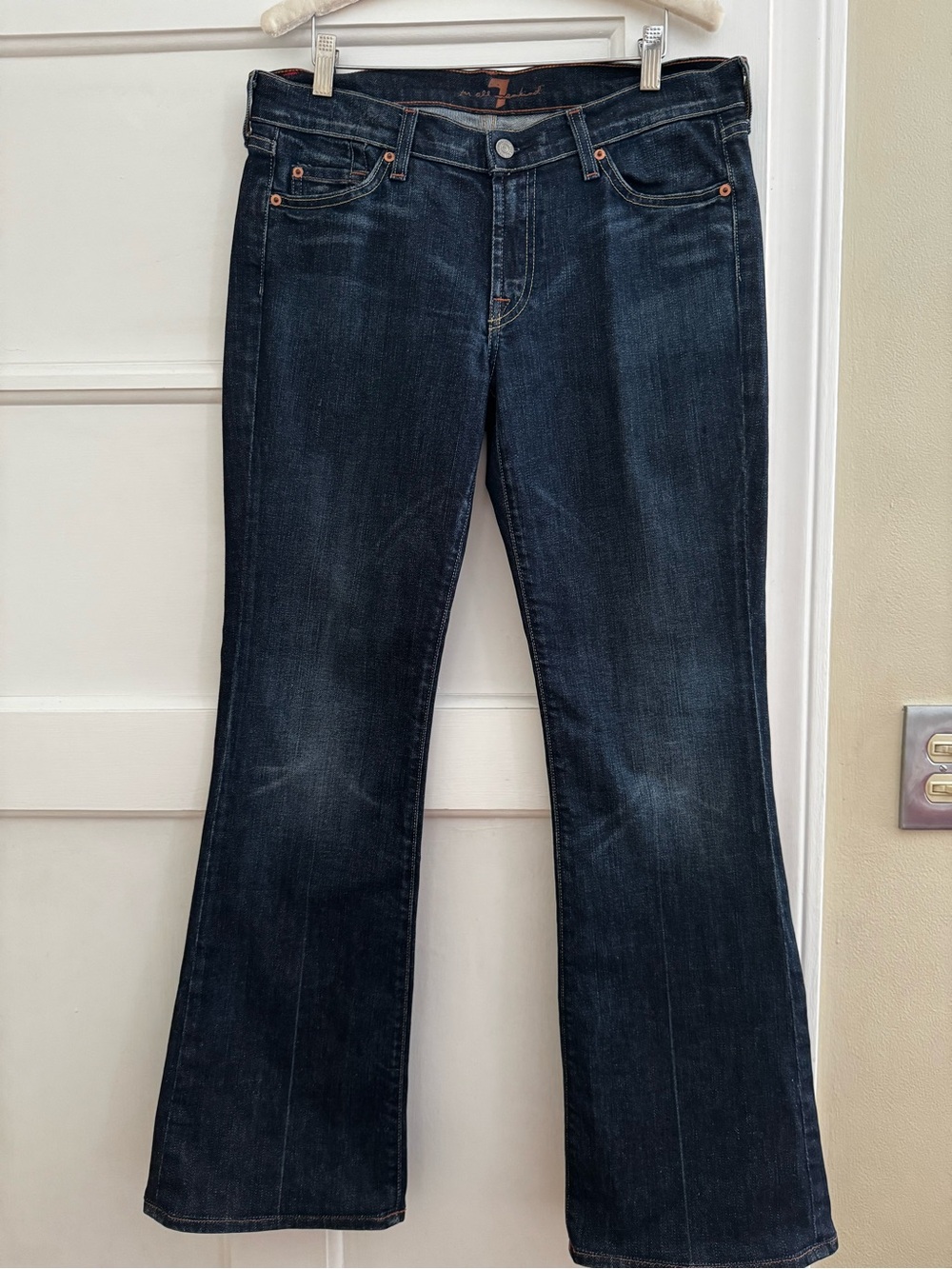 7 For All Mankind Dark Indigo Flare Jeans
